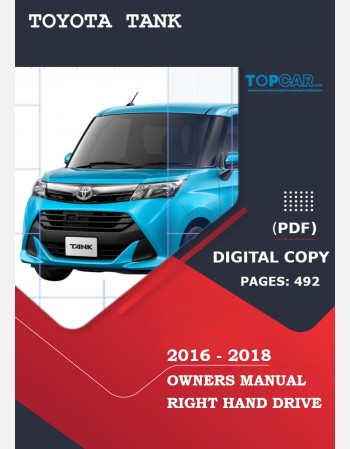 toyoya tank 2016 2017 2018 owners manual